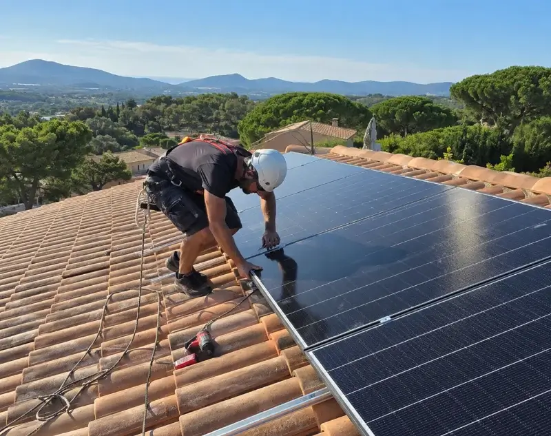 Installateur panneaux solaires Villeneuve-la-Comptal — pose photovoltaïque sur toiture