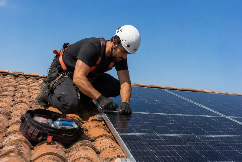 Maintenance et monitoring de panneaux solaires à Villeneuve-la-Comptal